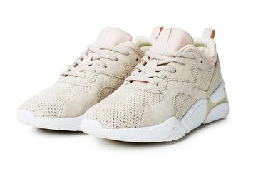 Female sneakers isolation on white background