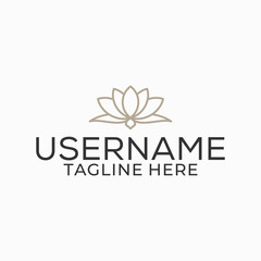 Design a floral logo with a minimalist monoline style.