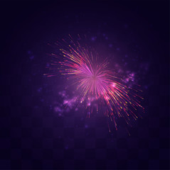 bright festive explosion of a vector salute on a replaceable mosaic background, a sense of celebration