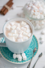 Hot chocolate with marsmallow candies