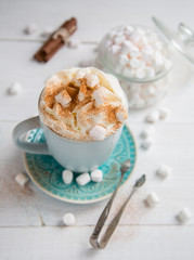 Hot chocolate with marsmallow candies
