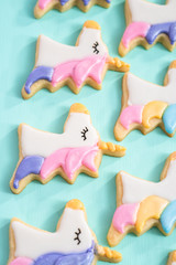 Unicorn sugar cookies
