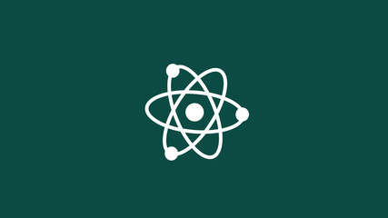 Top atom icon on cyan dark background,New atom icon