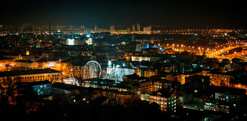 Fototapeta na wymiar night podolsky district of kiev