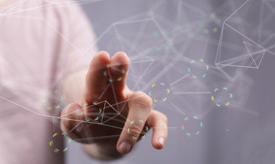 script binary code interface digital touch