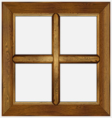 vector illustration colored woogen frame window