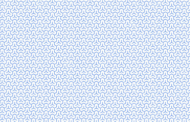 透過背景の青地に白い掠れ模様の和柄：毘沙門亀甲