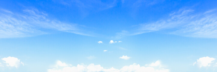 World Environment Day concept: blue sky and white clouds background