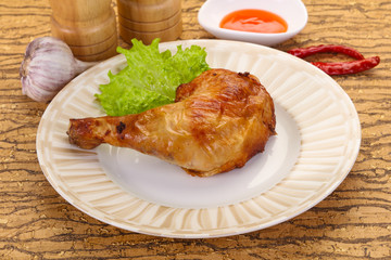Roasted chicken leg