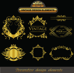 Best Vintage Design EPS cliparts collection 6