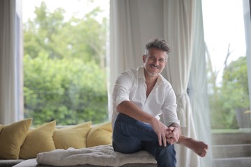 Obraz premium portrait of a handsome man at home