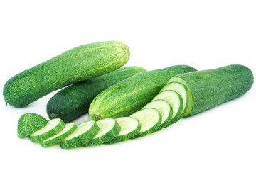 circle, cut, part, macro, refreshment, juicy, studio, green, ingredient, nature, cucumber, isolated, raw, eating, freshness, vegetable, food, lifestyle, sliced, white, slice, background, healthy, plan