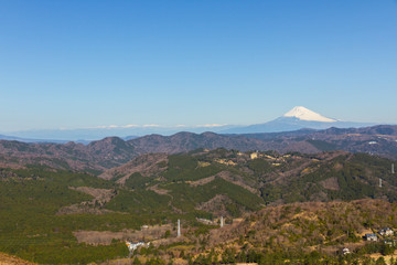 Fototapeta na wymiar 大室山からの富士山
