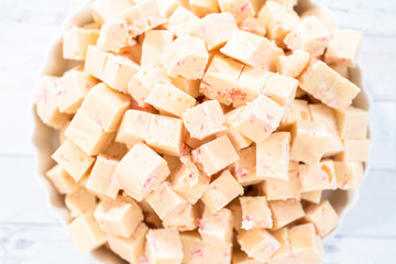 Candy cane fudge