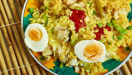 Smoked paprika paella with cod