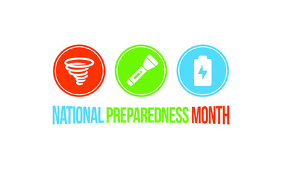 Vector illustration on the theme of National Preparedness month observed each year during September.