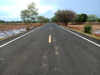 The direct road in the countryside is in Thailand.