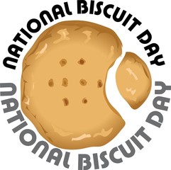 National Biscuit Day Sign and Illustration