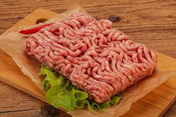 Raw Minced pork meat for cooking