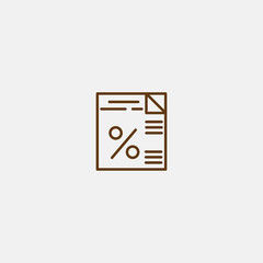 percentage vector map design note icon