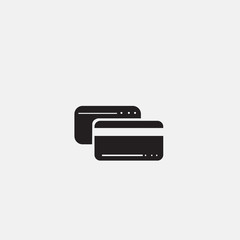 ATM card simple black icon. vector design