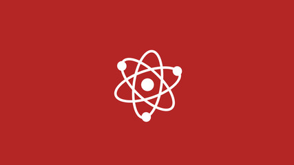 Atom icons on red dark background,New atom icon,science