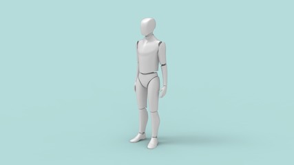 3D rendering of a dummy mannequin robot doll human ai isolated - obrazy, fototapety, plakaty