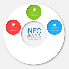 Vector iInfographic template for business, presentations, web design, 3 options.