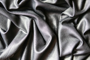 draped black textile  close-up photo