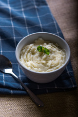 Small bowl of homemade mash potatoes