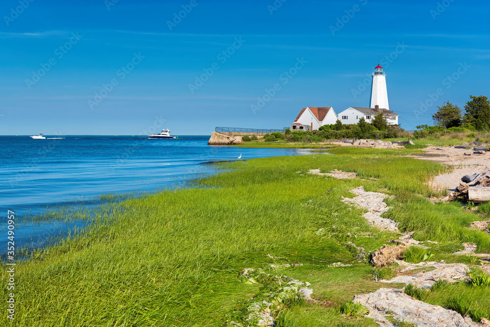 Wall mural Lynde Point Lighthouse, Old Saybrook, Connecticut, USA