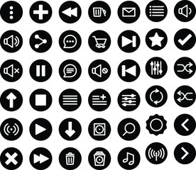 Media Icon Music Player Solid Style for any purposes website mobile app presentation