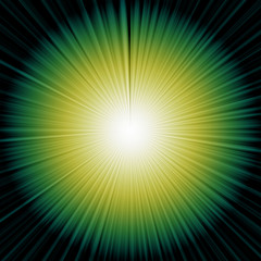 Obraz premium Light emitted from the center. Light explosion. Light of the sun. Glow of light. 背景：集中線 光 爆発 放射 抽象的