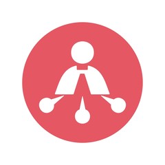 Corporate organization structure icon. Employee hierarchy sign. Organizational management chart symbol. Span of control sign for business concept, web and mobile app design.