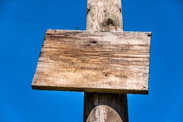 blank wooden sign