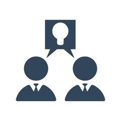 Brainstorming icon. Generating creative idea symbol. Discussing opinions illustration for perfect web and mobile design.
