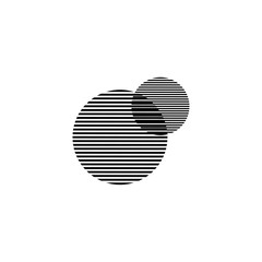 Circle Line Flat Logo Vector Design