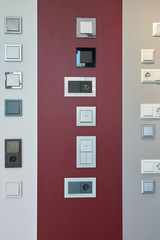 examples of wall switches and sockets in a light store