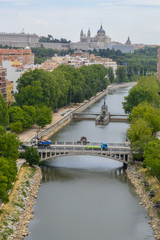 madrid, palacio real, catedral, vista aerea de madrid