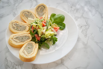 Egg wrap with turkey and cheese