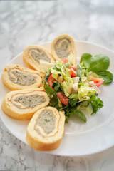 Egg wrap with turkey and cheese
