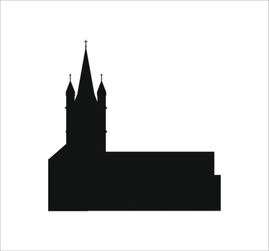 recommend clip art: great st martin church in cologne city in germany illustration for web and mobile design.