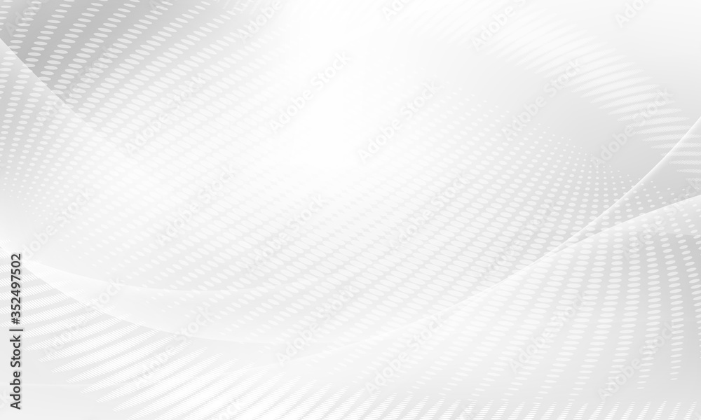 Wall mural abstract grey background poster with dynamic waves. technology network vector illustration.