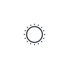 sun icon. vector symbol concept summer black sign illustration