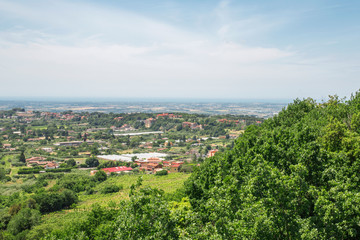 Panorama of the Lazio countryside seen from the Castelli Romani