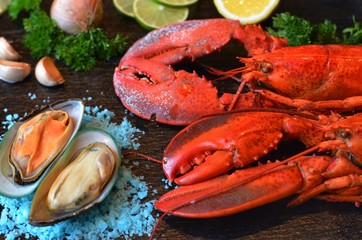 cooked lobster on a plate