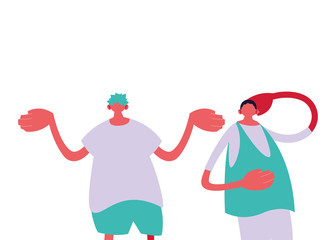 Urban men cartoons with casual cloth vector design