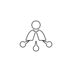 Obraz premium Corporate organization structure icon. Employee hierarchy sign. Organizational management chart symbol. Perfect icon design for business concept, web and mobile apps.