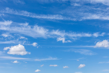 Beautiful texture - clouds on blue sky with a copy space for text