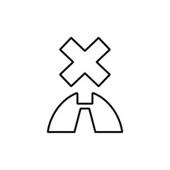 Illustration of employee kicked out of company. Boss firing worker sign. Layoff symbol for modern business concept and web, mobile design.